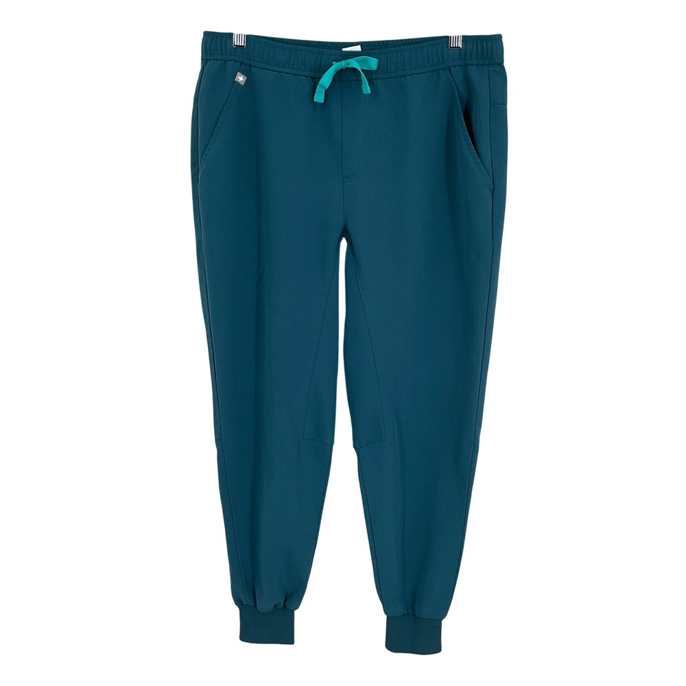 FIGS Jogger Scrub Pants Mens‎ M Short Teal Green Technical